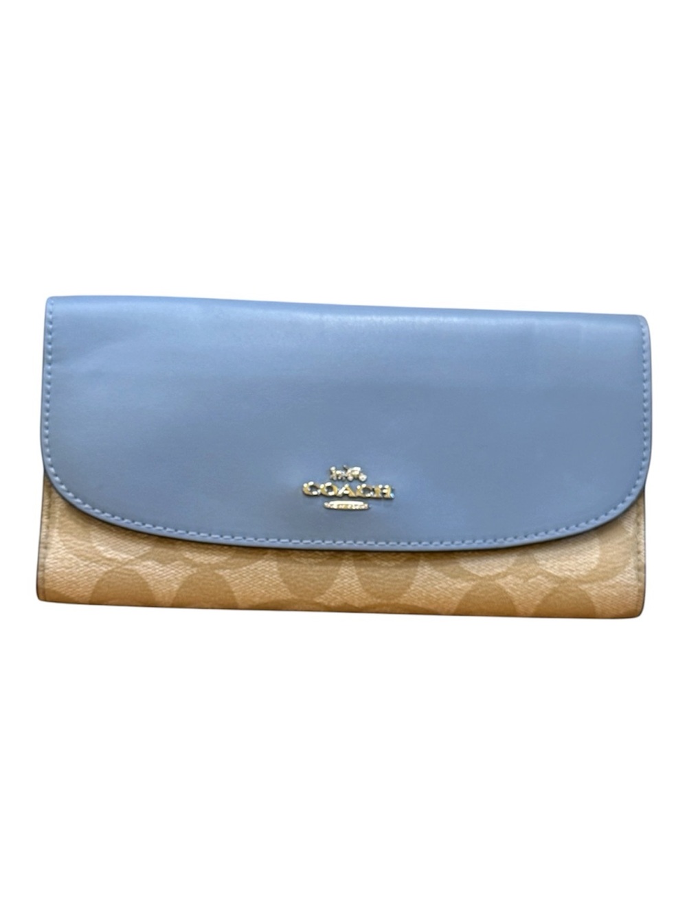 Coach Two-Tone Signature Continental Wallet